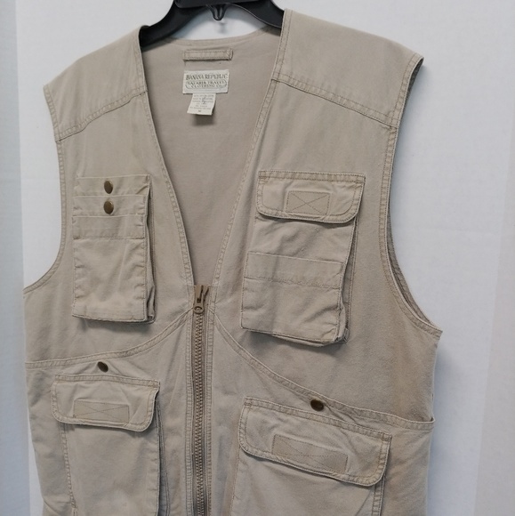 VTG Banana Republic Safari & Travel Outdoor Vest - Picture 2 of 8